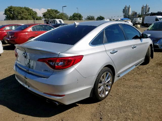 5NPE34AF7FH225969 - 2015 HYUNDAI SONATA SPO SILVER photo 4