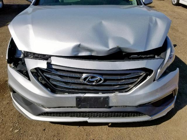 5NPE34AF7FH225969 - 2015 HYUNDAI SONATA SPO SILVER photo 7