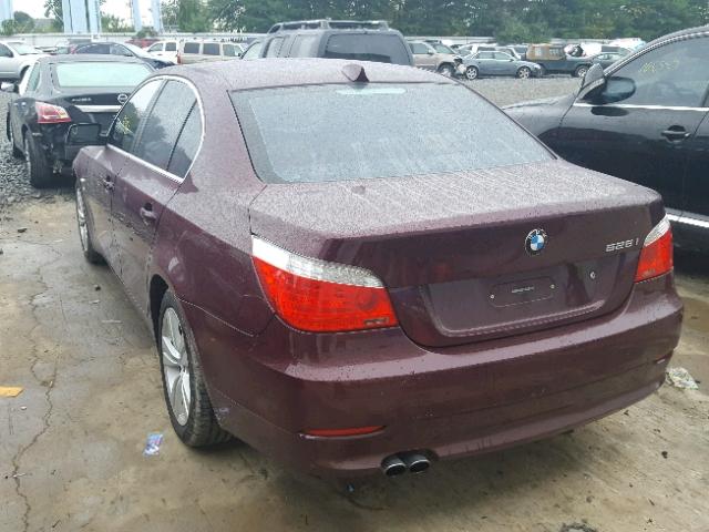 WBANV13509C153796 - 2009 BMW 528 XI BURGUNDY photo 3