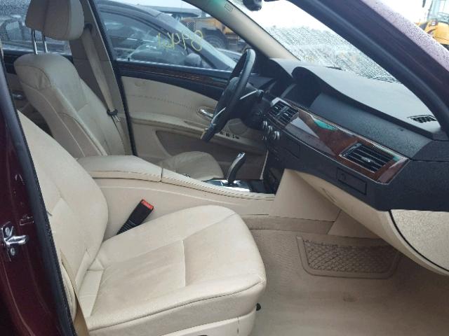 WBANV13509C153796 - 2009 BMW 528 XI BURGUNDY photo 5