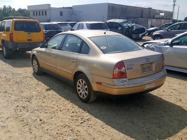 WVWPD63B81P128580 - 2001 VOLKSWAGEN PASSAT GLS TAN photo 3