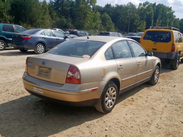 WVWPD63B81P128580 - 2001 VOLKSWAGEN PASSAT GLS TAN photo 4