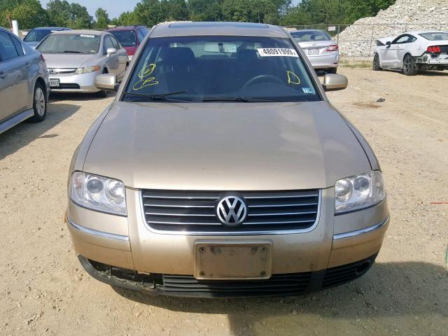 WVWPD63B81P128580 - 2001 VOLKSWAGEN PASSAT GLS TAN photo 9