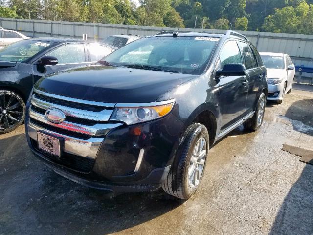 2FMDK4JC5DBA88510 - 2013 FORD EDGE SEL BLACK photo 2