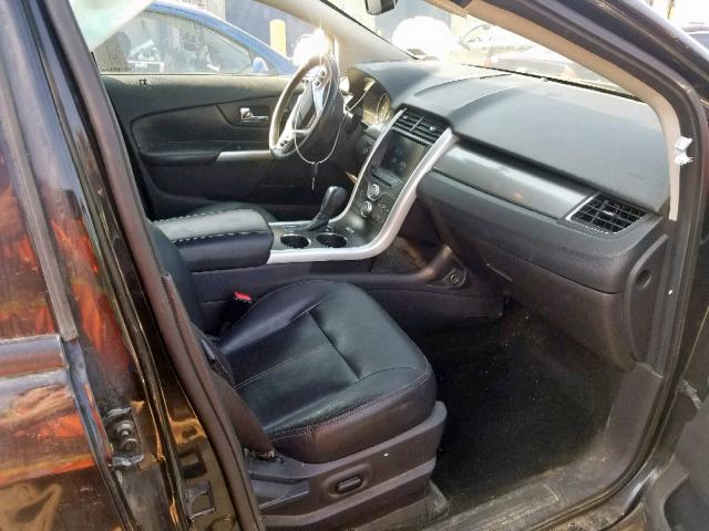 2FMDK4JC5DBA88510 - 2013 FORD EDGE SEL BLACK photo 5