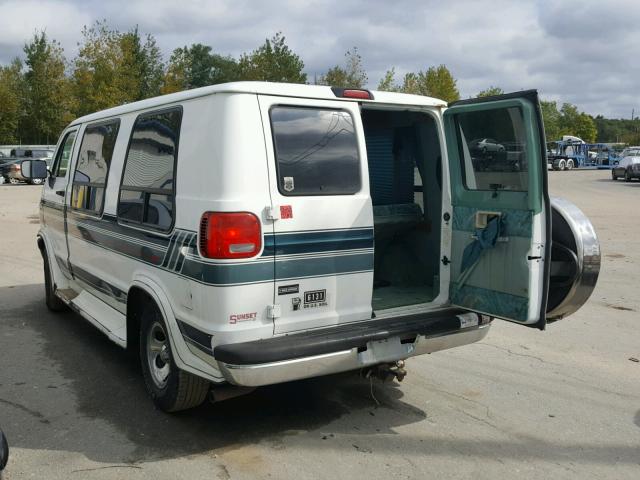 2B6HB21Y6VK599655 - 1997 DODGE RAM VAN B2 WHITE photo 3