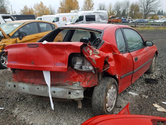 1B3ES22C0VD111569 - 1997 DODGE NEON BASE RED photo 4