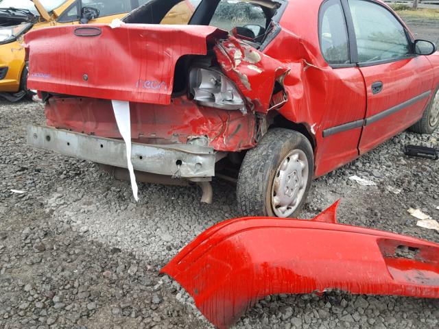 1B3ES22C0VD111569 - 1997 DODGE NEON BASE RED photo 9