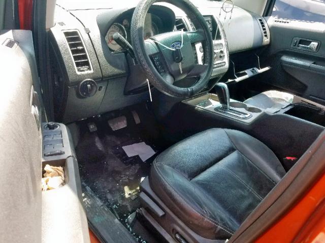 2FMDK38C97BB33551 - 2007 FORD EDGE SEL ORANGE photo 9