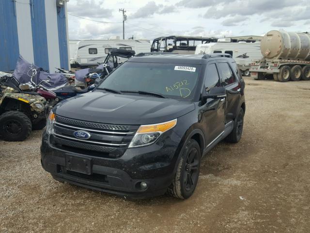 1FM5K8F81FGA15212 - 2015 FORD EXPLORER L BLACK photo 2