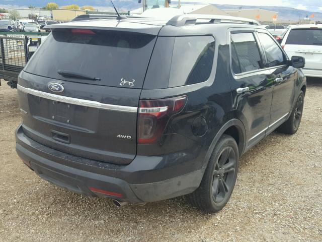 1FM5K8F81FGA15212 - 2015 FORD EXPLORER L BLACK photo 4