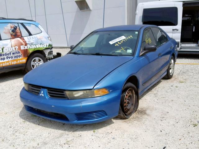 4A3AA36GX2E158596 - 2002 MITSUBISHI GALANT DE BLUE photo 2