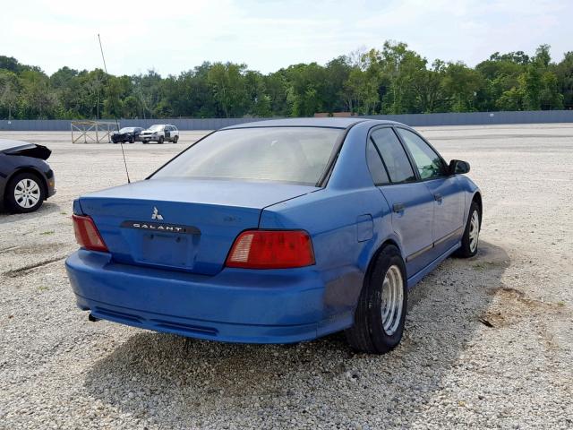 4A3AA36GX2E158596 - 2002 MITSUBISHI GALANT DE BLUE photo 4