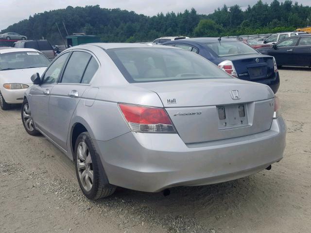 1HGCP36878A059352 - 2008 HONDA ACCORD EXL SILVER photo 3