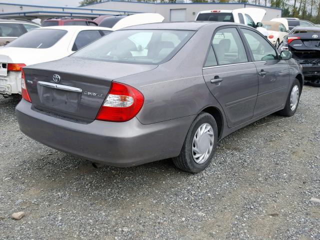 4T1BE32K63U772487 - 2003 TOYOTA CAMRY LE GRAY photo 4