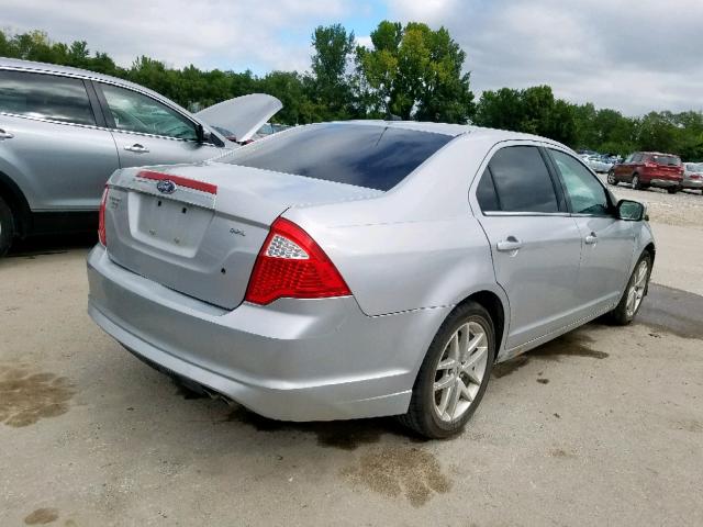 3FAHP0JA1AR321087 - 2010 FORD FUSION SEL SILVER photo 4