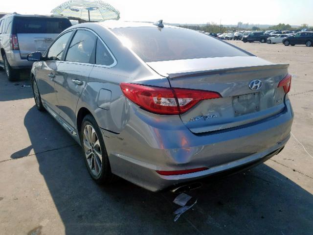 5NPE34AF4FH042402 - 2015 HYUNDAI SONATA SPO SILVER photo 3