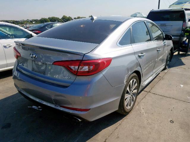 5NPE34AF4FH042402 - 2015 HYUNDAI SONATA SPO SILVER photo 4