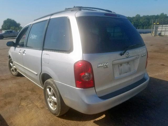 JM3LW28A620333432 - 2002 MAZDA MPV WAGON SILVER photo 3