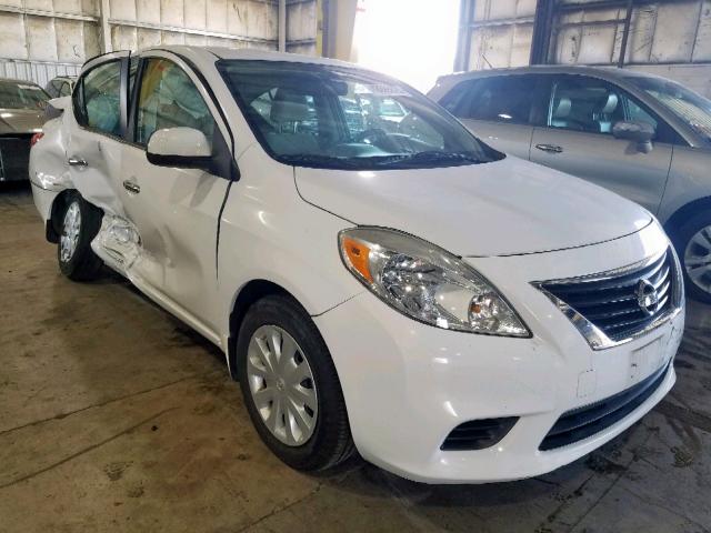 3N1CN7AP2CL940801 - 2012 NISSAN VERSA S WHITE photo 1