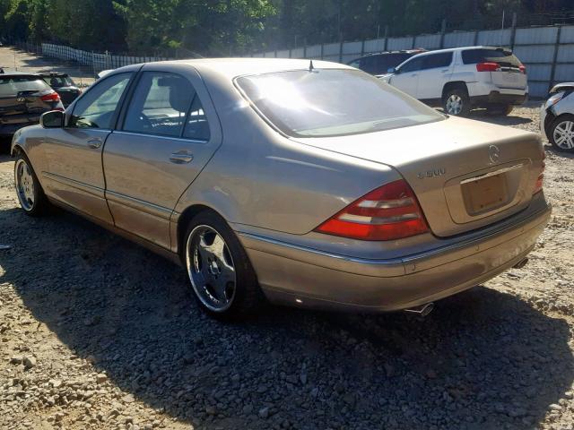 WDBNG75J71A205935 - 2001 MERCEDES-BENZ S 500 GOLD photo 3