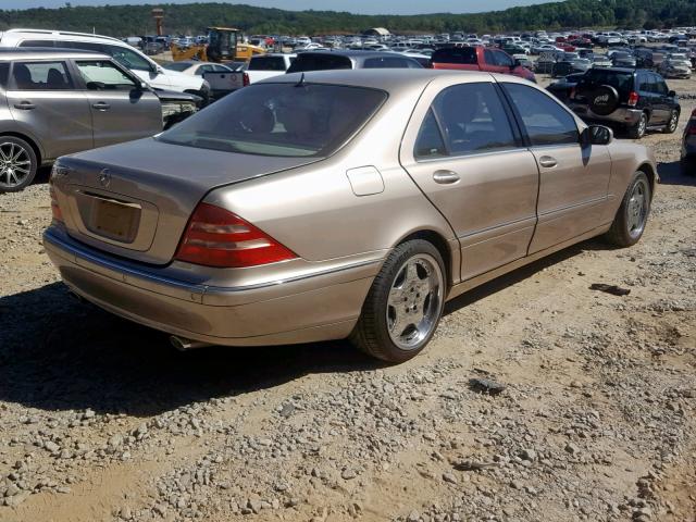 WDBNG75J71A205935 - 2001 MERCEDES-BENZ S 500 GOLD photo 4