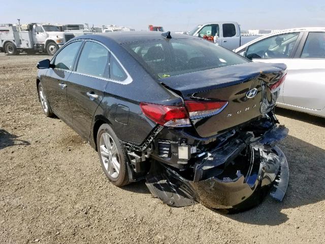 5NPE34AF9JH703382 - 2018 HYUNDAI SONATA SPO BLACK photo 3