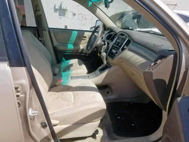 JTEGP21A150068730 - 2005 TOYOTA HIGHLANDER GOLD photo 5