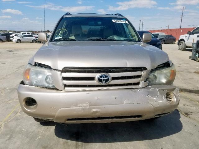 JTEGP21A150068730 - 2005 TOYOTA HIGHLANDER GOLD photo 9