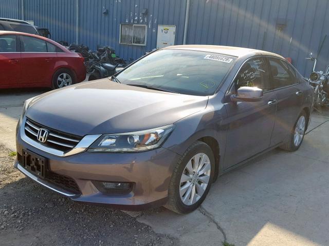 1HGCR3F80FA022215 - 2015 HONDA ACCORD EXL GRAY photo 2