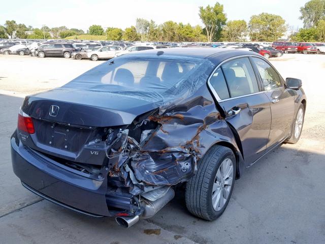 1HGCR3F80FA022215 - 2015 HONDA ACCORD EXL GRAY photo 4