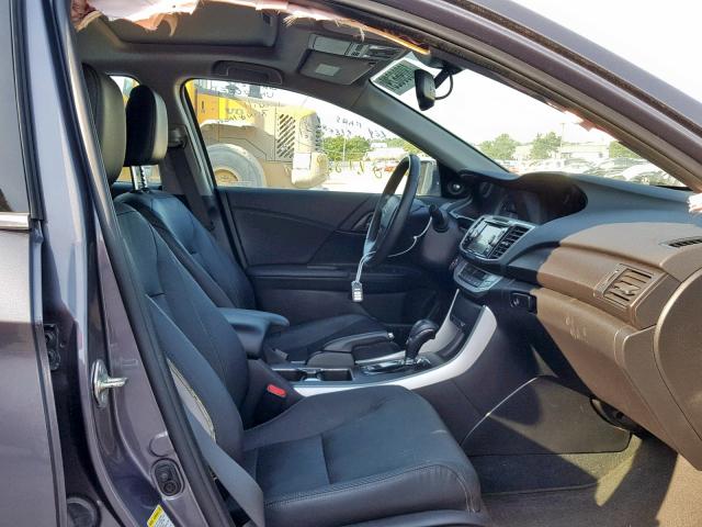 1HGCR3F80FA022215 - 2015 HONDA ACCORD EXL GRAY photo 5