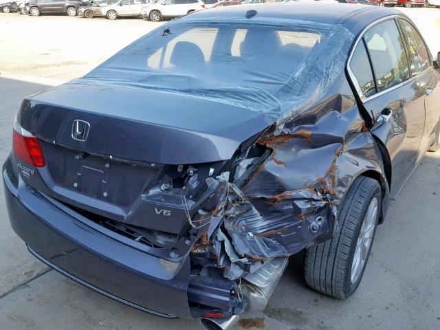 1HGCR3F80FA022215 - 2015 HONDA ACCORD EXL GRAY photo 9