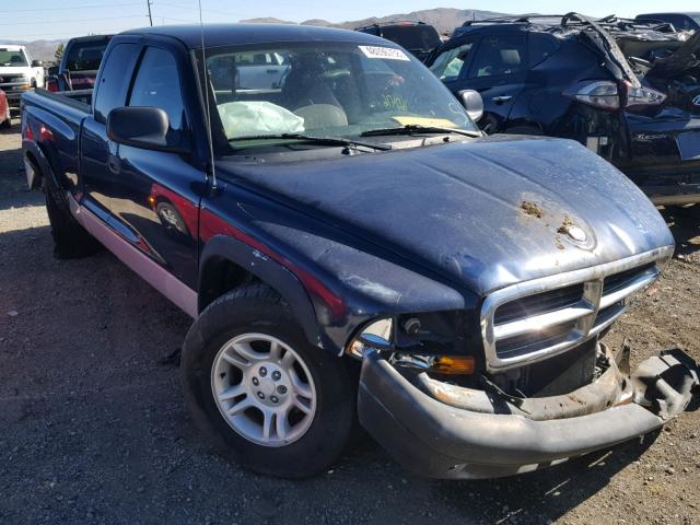 1D7HG42N94S749281 - 2004 DODGE DAKOTA SLT BLUE photo 1