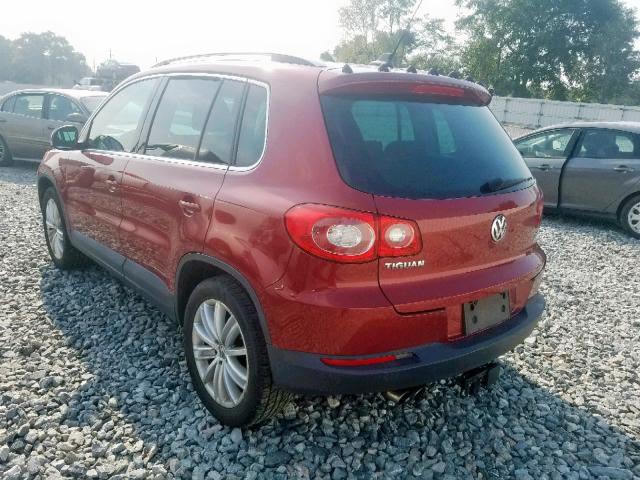 WVGBV75N89W519231 - 2009 VOLKSWAGEN TIGUAN SE RED photo 3