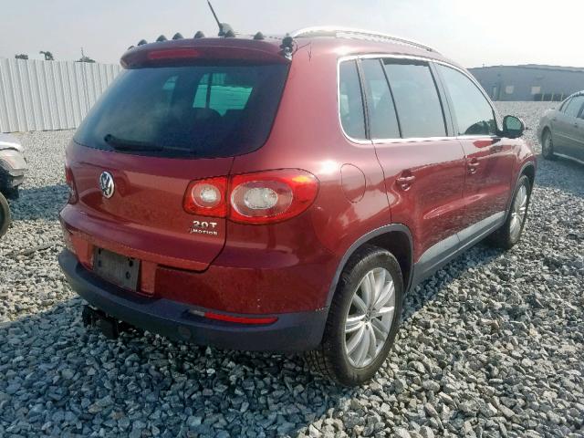 WVGBV75N89W519231 - 2009 VOLKSWAGEN TIGUAN SE RED photo 4