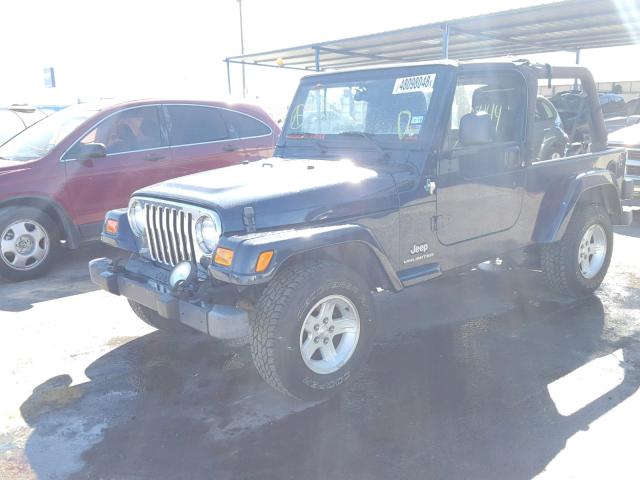 1J4FA44S66P703154 - 2006 JEEP WRANGLER / BLUE photo 2