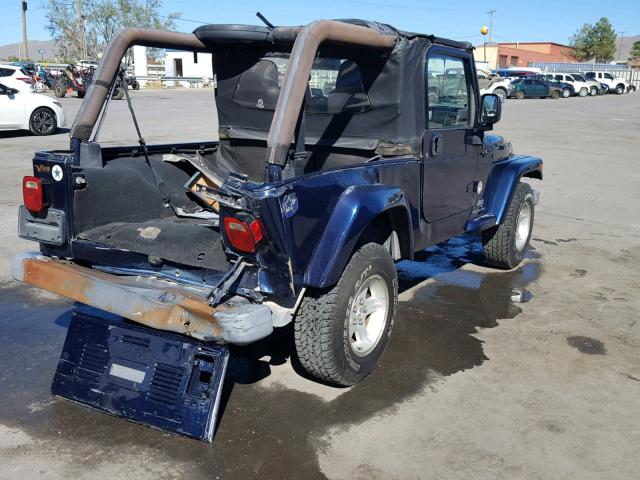 1J4FA44S66P703154 - 2006 JEEP WRANGLER / BLUE photo 4