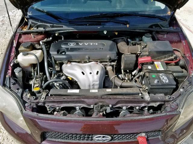 JTKDE167090295832 - 2009 TOYOTA SCION TC მუქწითელი ფოტო 7