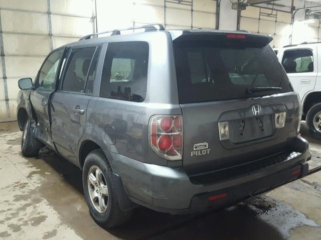 5FNYF18358B007495 - 2008 HONDA PILOT SE GRAY photo 3