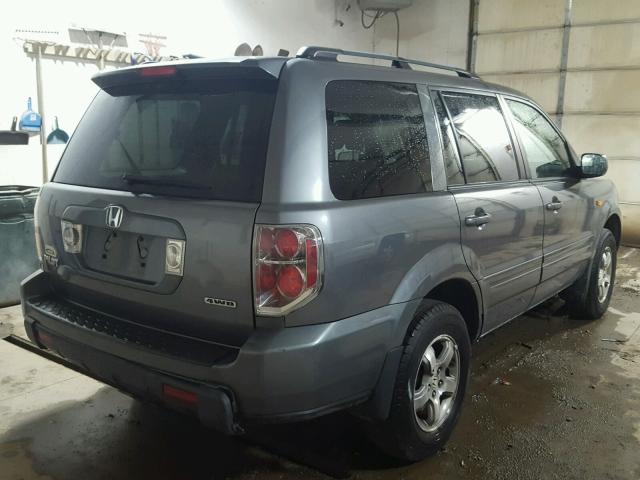 5FNYF18358B007495 - 2008 HONDA PILOT SE GRAY photo 4