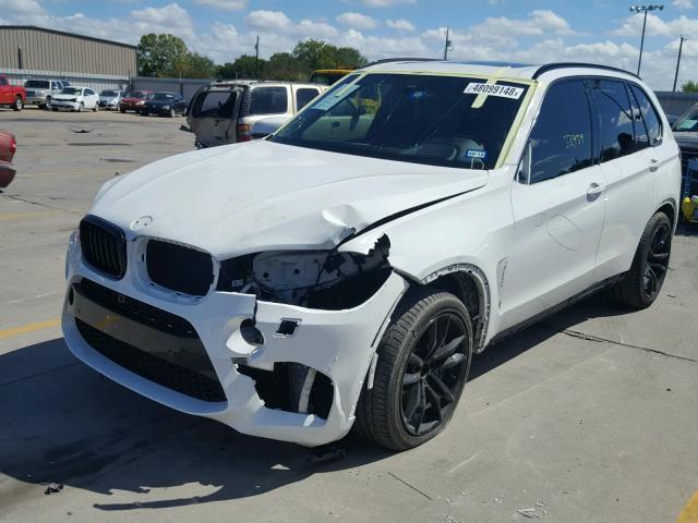 5YMKT6C57G0R77924 - 2016 BMW X5 M WHITE photo 2