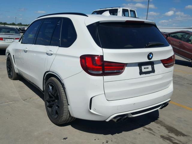 5YMKT6C57G0R77924 - 2016 BMW X5 M WHITE photo 3