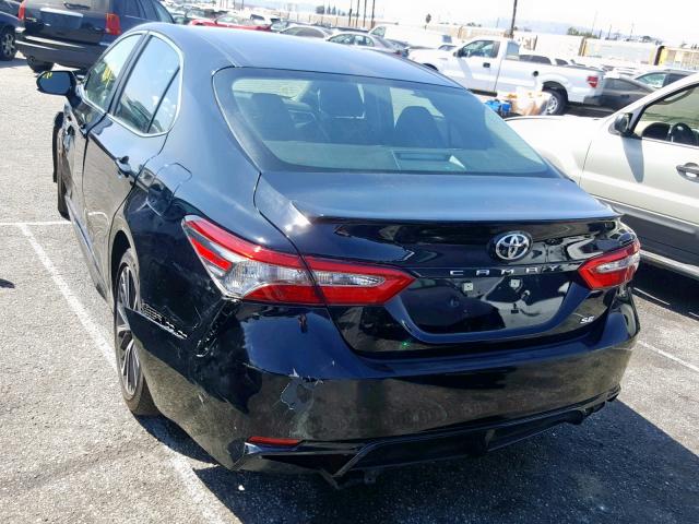 4T1B11HKXJU153606 - 2018 TOYOTA CAMRY L BLACK photo 3