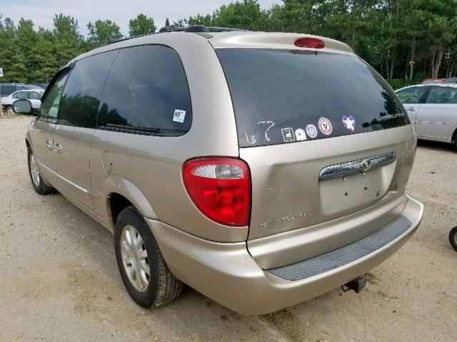 2C4GP54L13R121867 - 2003 CHRYSLER TOWN & COU BEIGE photo 3