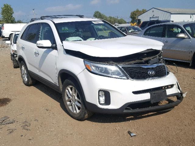 5XYKTDA61FG566990 - 2015 KIA SORENTO LX WHITE photo 1