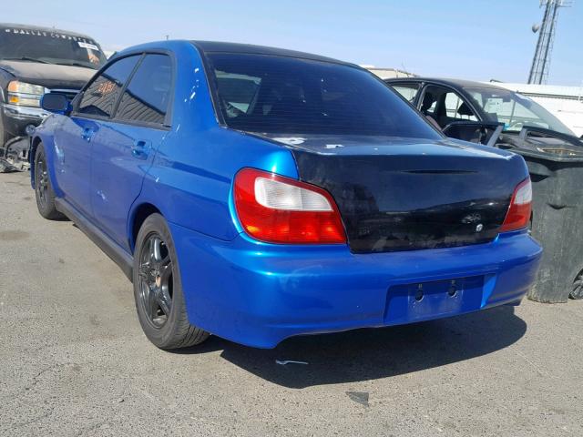 JF1GD29672G514207 - 2002 SUBARU IMPREZA WR BLUE photo 3