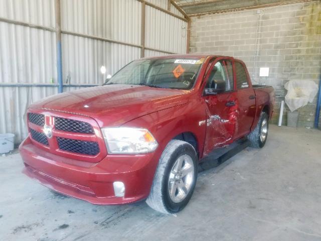 1C6RR6KT2DS574138 - 2013 DODGE RAM BURGUNDY photo 2