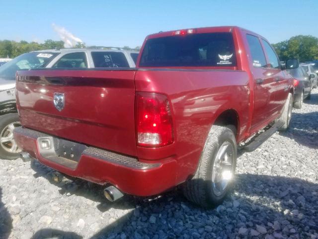 1C6RR6KT2DS574138 - 2013 DODGE RAM BURGUNDY photo 4