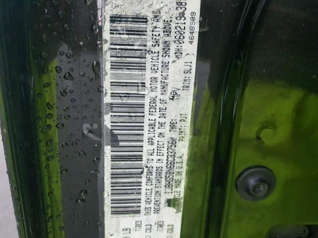 1J8HG58N66C337560 - 2006 JEEP COMMANDER GREEN photo 10